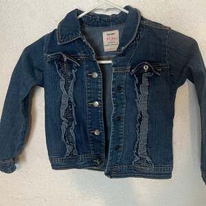 Old Navy Toddler Girls Ruffled Denim Jean Jacket Size 5T